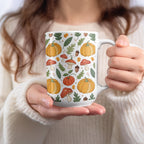 Autumn Pumpkins and Mushrooms Print Mug product