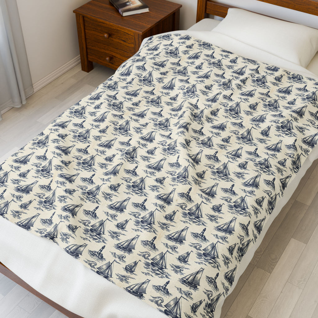 Vintage Sailboat Blanket