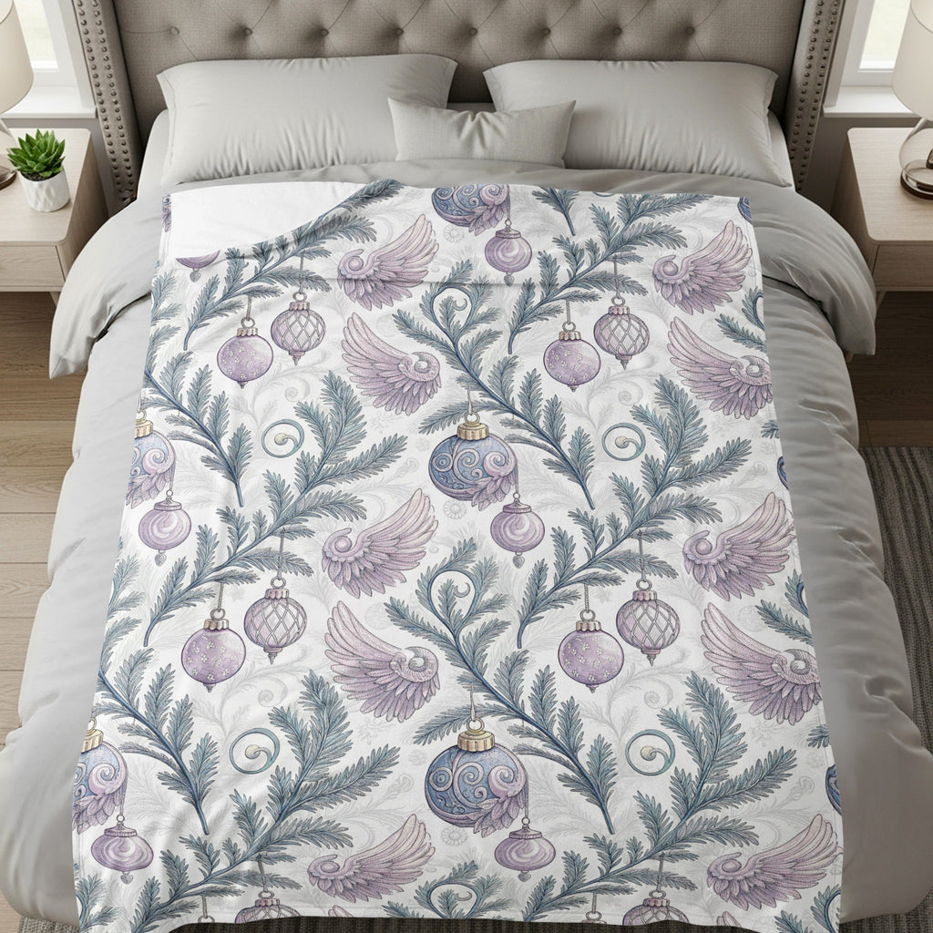 Elegant Feather Branches and Ornaments Bedding