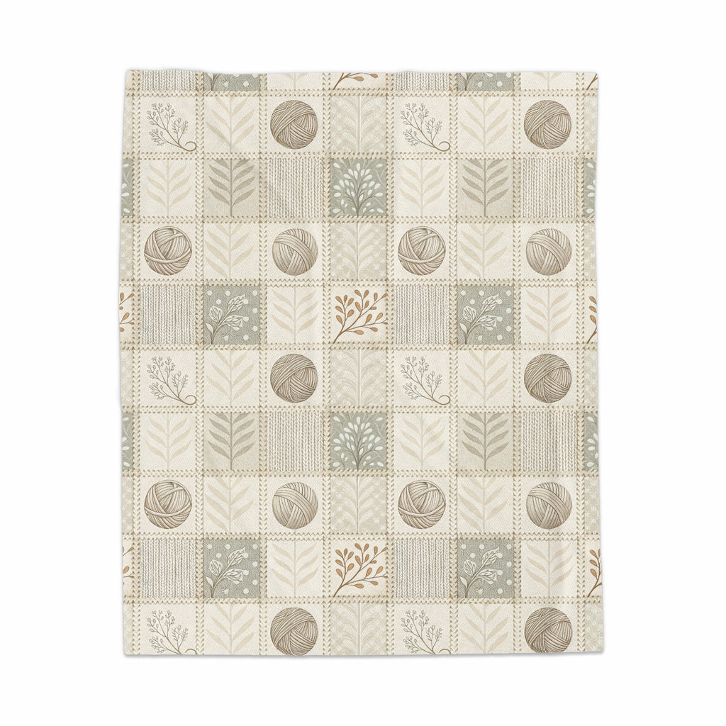 Elegant Patterns Leaf and Circle Design Fabric