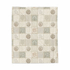 Elegant Patterns Leaf and Circle Design Fabric