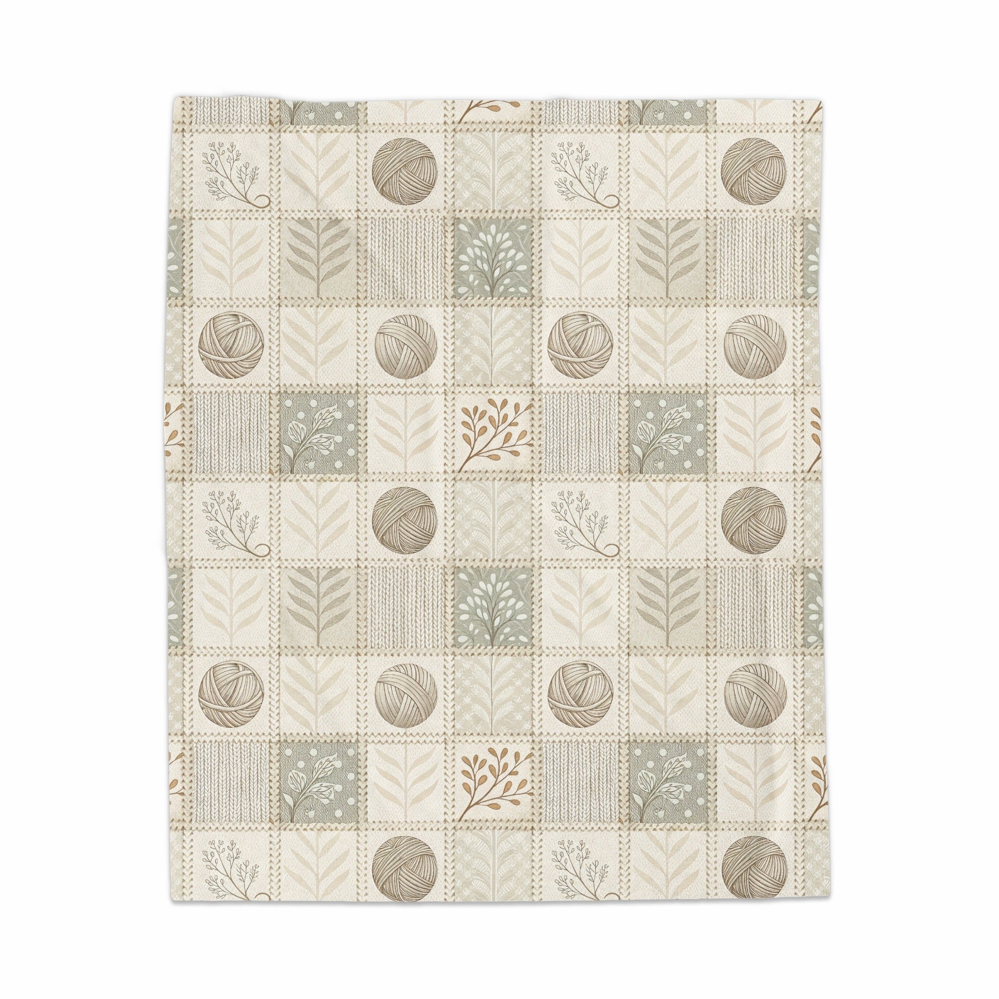 Elegant Patterns Leaf and Circle Design Fabric