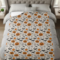 Halloween Themed Pumpkins and Bats Pattern Bedding product