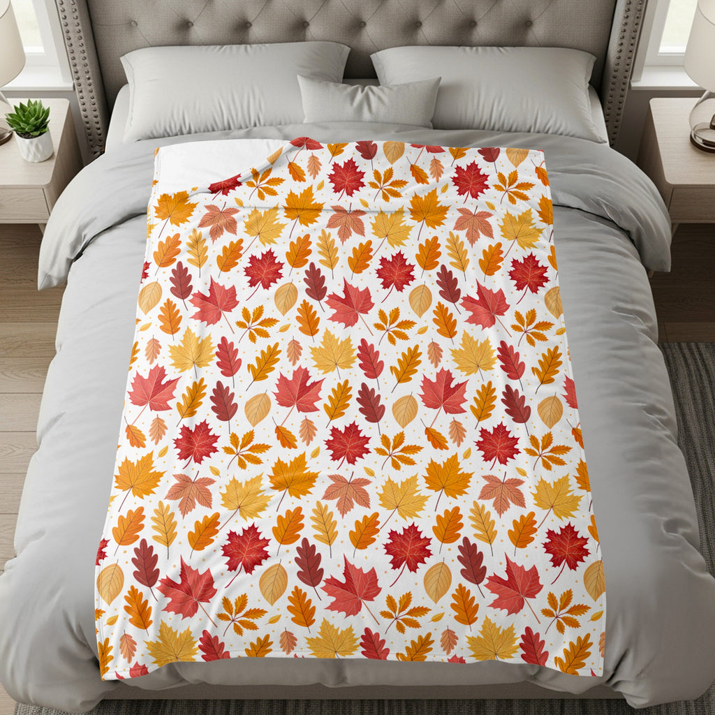 Colorful Autumn Leaves Patterned Bedding product type