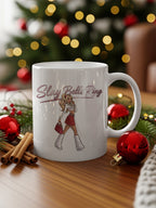 Slay Bells Ring Illustrated Mug for Holiday Cheer