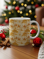 Gold Camel and Star Design Mug Ideal for Holiday Season