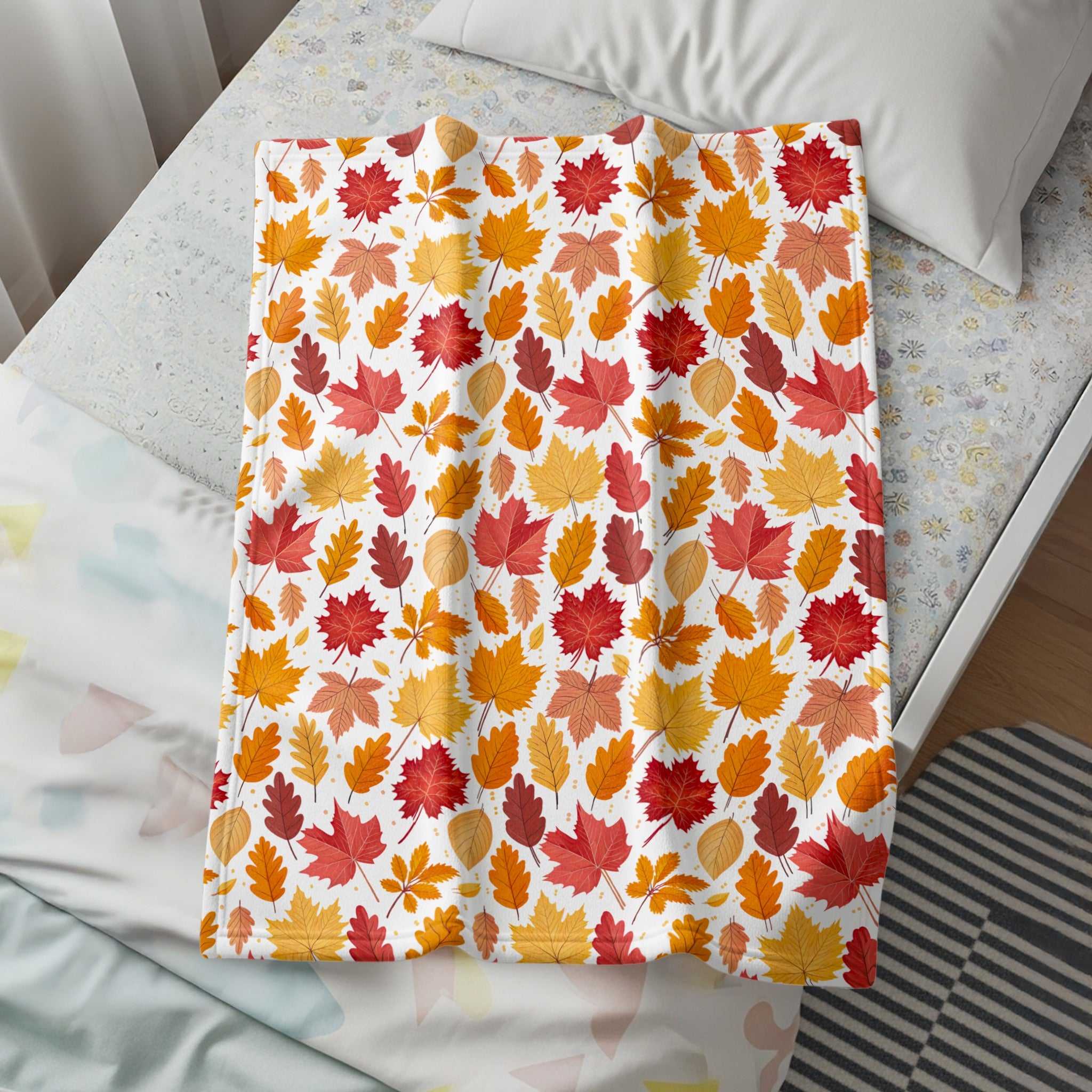 Falling Autumn Leaves Blanket