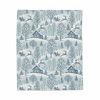 Winter Wonderland Deer House Holiday Themed Blanket