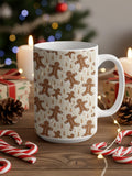 Festive Gingerbread Men Design Coffee Mug