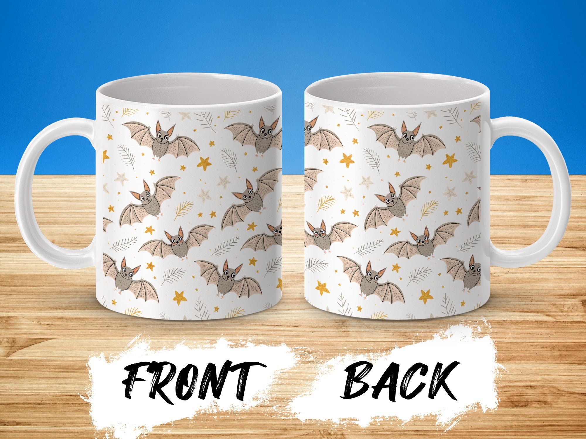 Cute Bat Themed Coffee Mug Spacious Handle Product