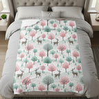 Enchanting Forest Deer and Tree Pattern Bedding Product