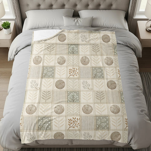 Cozy Patchwork Autumn Leaves Patterned Bedding