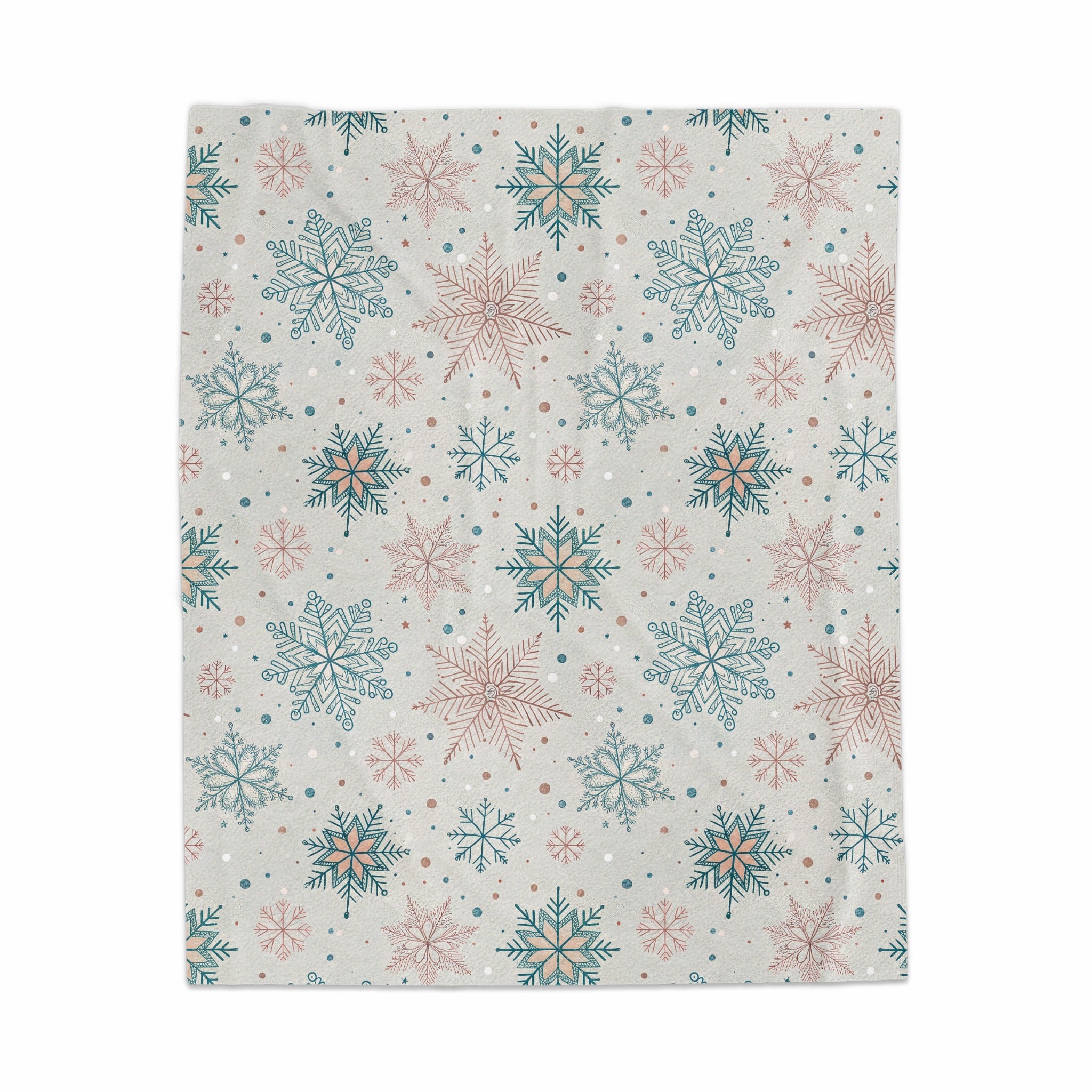 Snowflake Patterned Blanket with Winter Design
