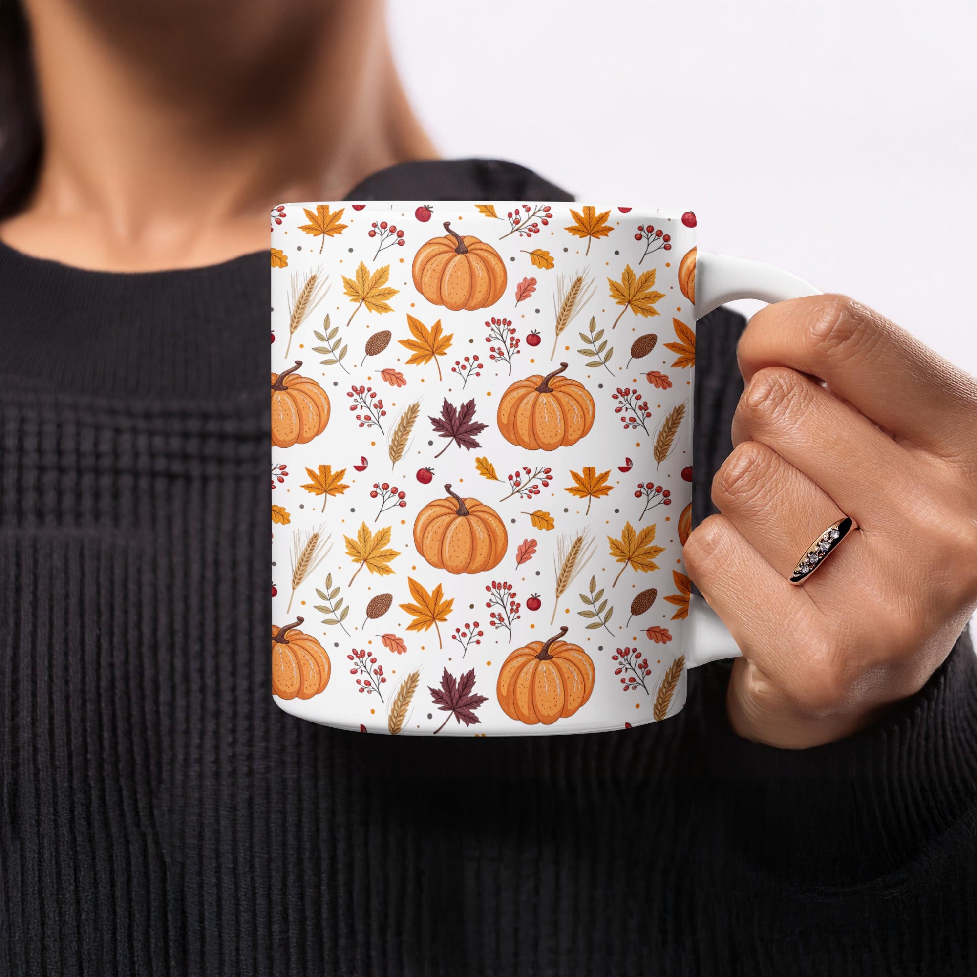 Fall Pumpkin Harvest Themed Mug product
