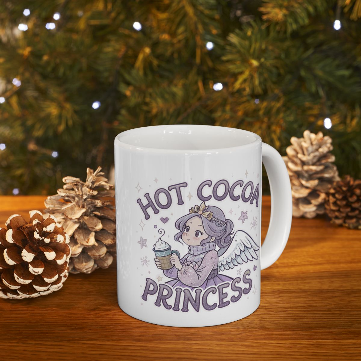 Hot Cocoa Princess themed mug perfect for winter gifts