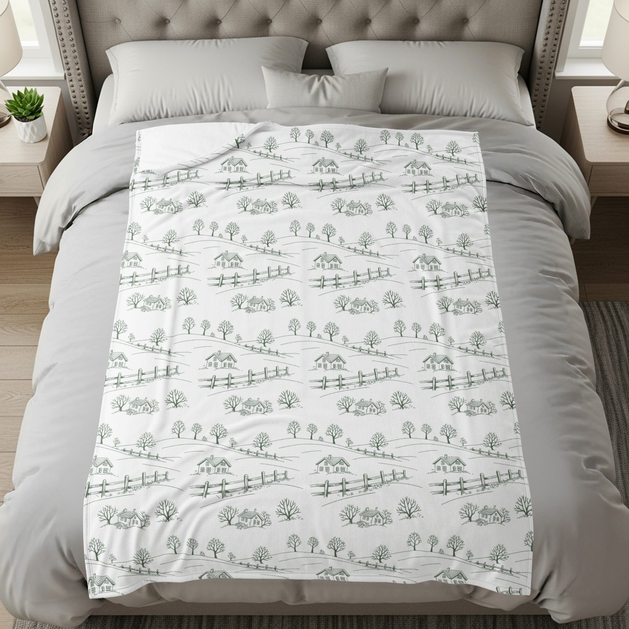 Cozy Landscape Pattern Bedding Blanket product