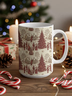 Festive Christmas Mug with Holiday Scene Design