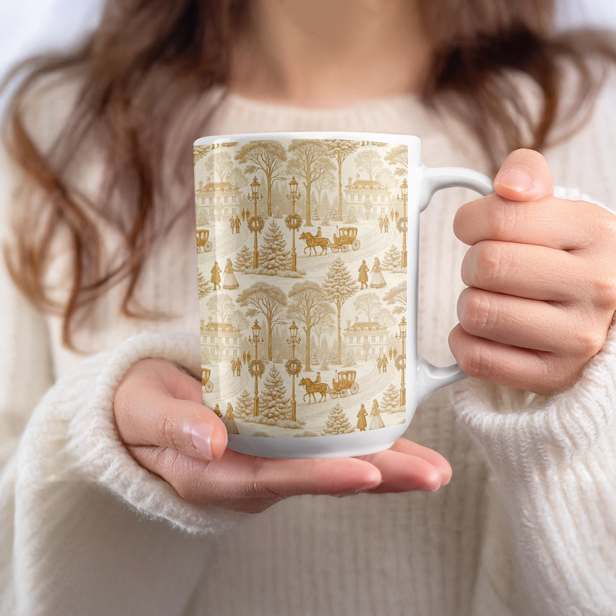 Vintage Countryside Scenic Art Ceramic Coffee Mug