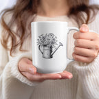 Vintage Flower Watering Can Illustration Mugproduct