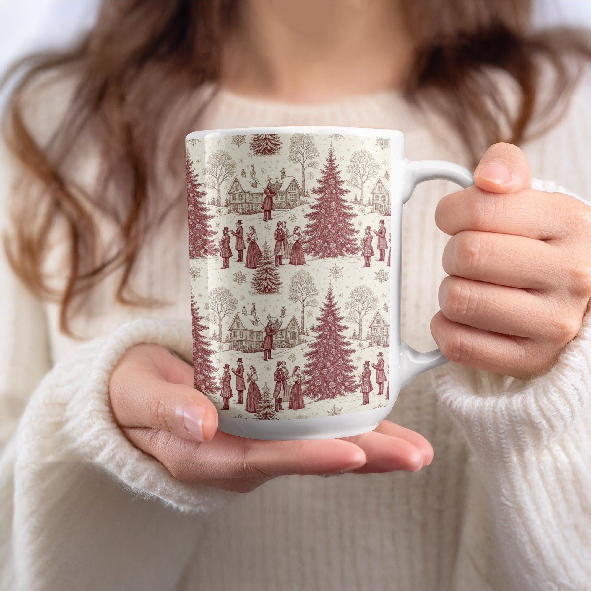 Scenic Winter Village Holiday Mug for Cozy Moments