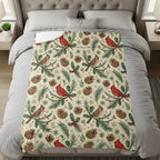 Beautiful Birds and Pinecone Pattern Bedding