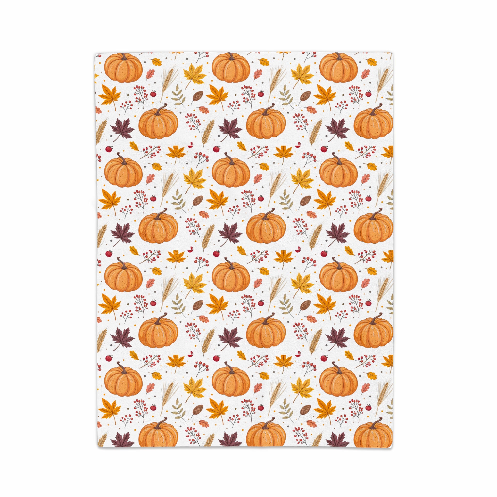 Autumn Pumpkins and Leaves Printed Fall Product